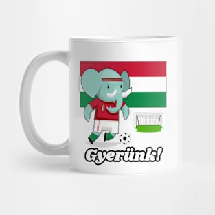 ⚽ Hungary Football, Elephant Scores a Goal, Gyerünk! Team Spirit Mug